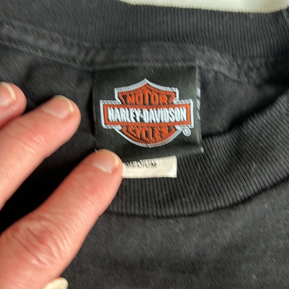 Harley Davidson Sturgis Black Hills 2019 red white blue black crewneck tshirt - Picture 9 of 16